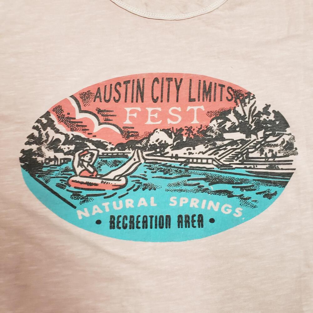 Austin City Limits 2019 Music Festival Tank Top Womens Medium Pink Alternative